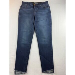 Democracy Women's‎ Ankle Skinny Jeans Dark Wash Frayed Hem AU Technology Size 10